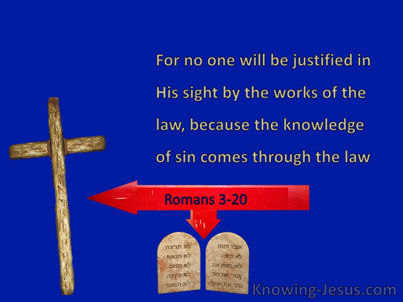 Romans 3:20 The Law Makes Us Conscious of Sin (red)